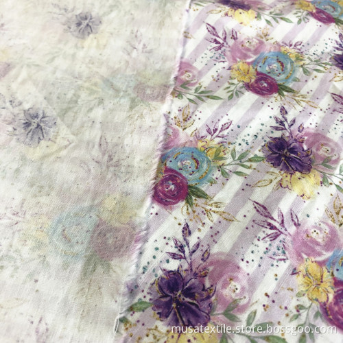 Cheap Price Flower Design Cotton Woven Poplin Fabric